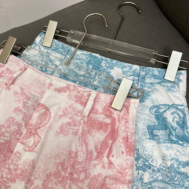 DIOR FLORAL PRINTED SHORTS 25S IN POLYESTER 266649