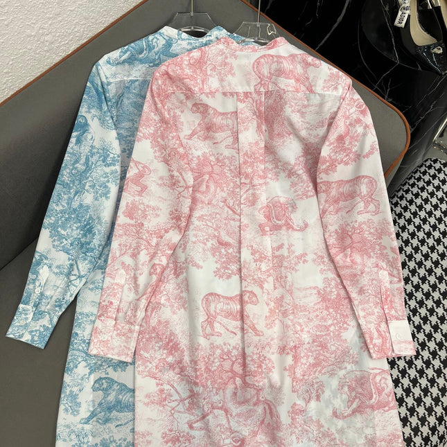 DIO LONG SLEEVE SHIRT WITH MANDARIN COLLAR 25S IN POLYESTER 266663