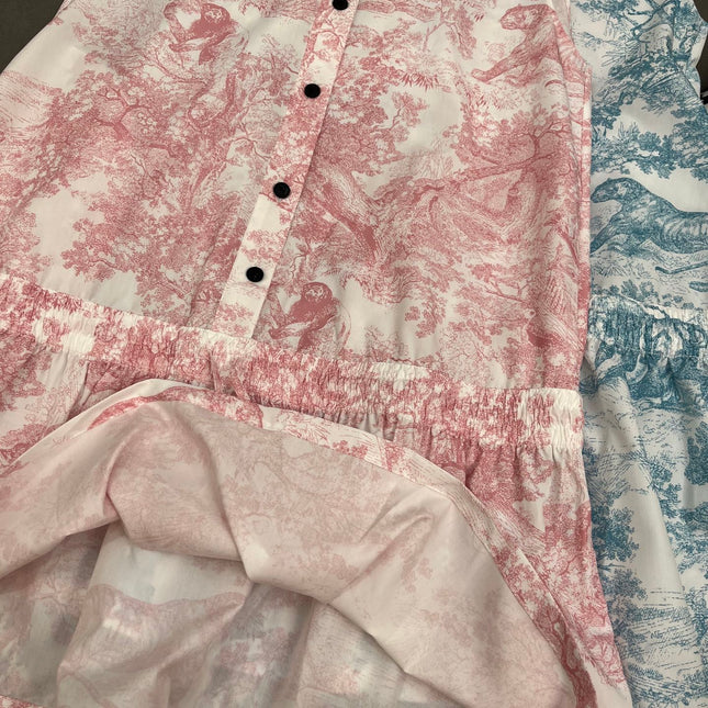 DIOR TIMELESS HIGH-NECK MIDI SILK FABRIC