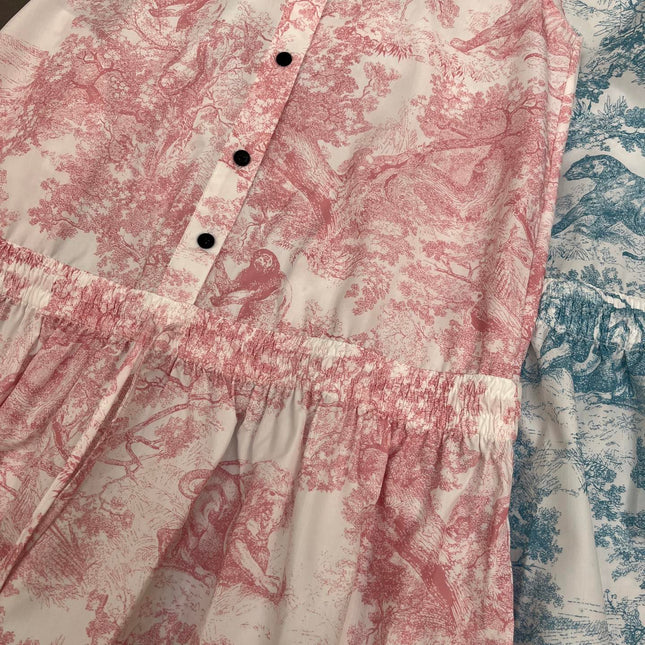 DIOR TIMELESS HIGH-NECK MIDI SILK FABRIC