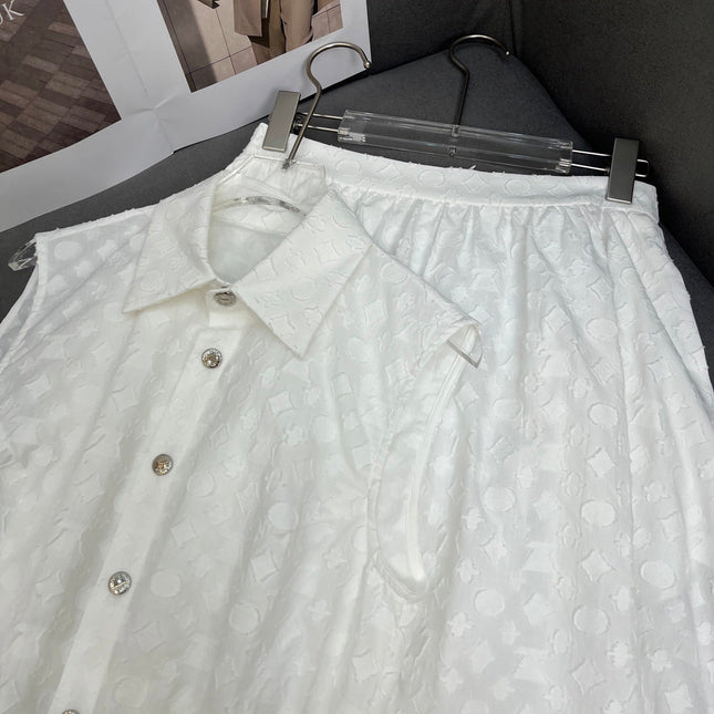 LAPEL VEST JACQUARD MONOPOLY WHITE 266718