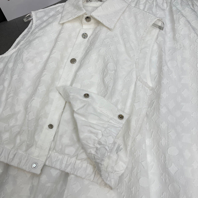 LAPEL VEST JACQUARD MONOPOLY WHITE 266718