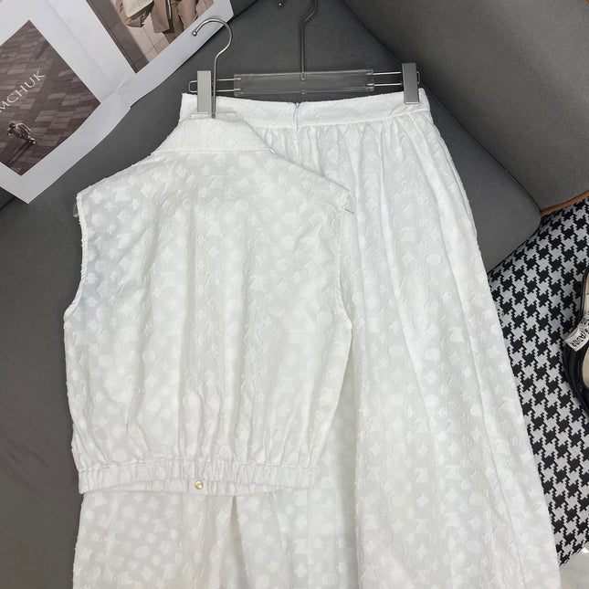 LAPEL VEST JACQUARD MONOPOLY WHITE 266718