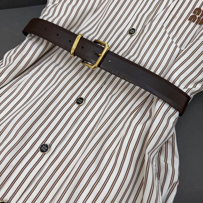MM STRIPED LAPEL DRESS 25S IN POLYESTER 266615