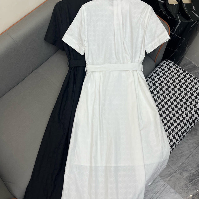 DIOR LONG SHIRT DRESS 25S IN COTTON JACQUARD 266617