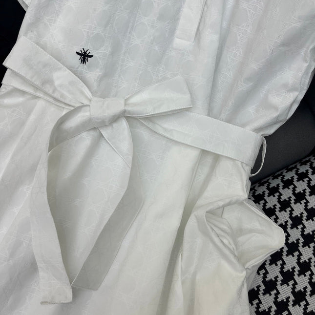 DIOR LONG SHIRT DRESS 25S IN COTTON JACQUARD 266617