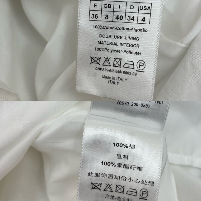 DIOR LONG SHIRT DRESS 25S IN COTTON JACQUARD 266617