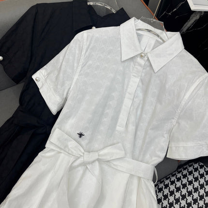 DIOR LONG SHIRT DRESS 25S IN COTTON JACQUARD 266617