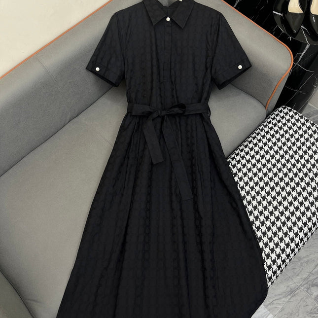 DIOR LONG SHIRT DRESS 25S IN COTTON JACQUARD 266617