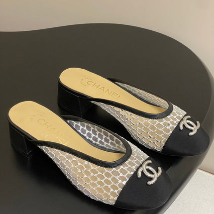 BUBBLE 30 MM IN BLACK FABRIC AND WHITE MESH