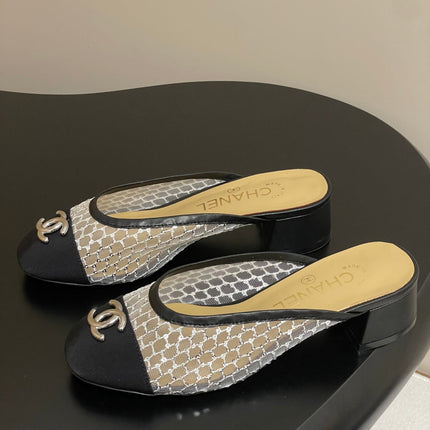 BUBBLE 30 MM IN BLACK FABRIC AND WHITE MESH