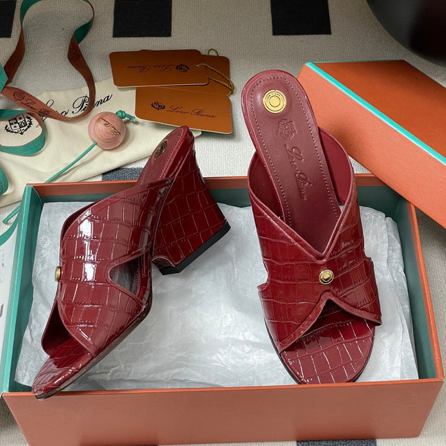 HIGH HEELS 80 MM IN RED CALFSKIN SNAKE EMBOSSING