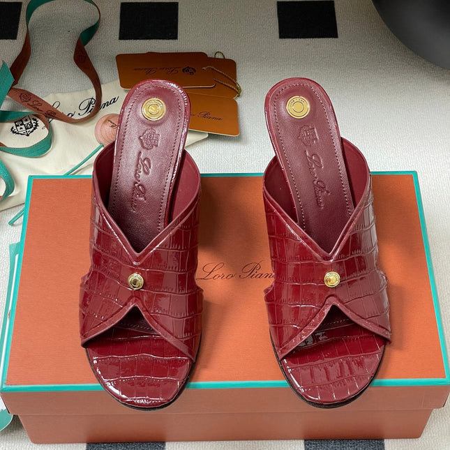 HIGH HEELS 80 MM IN RED CALFSKIN SNAKE EMBOSSING