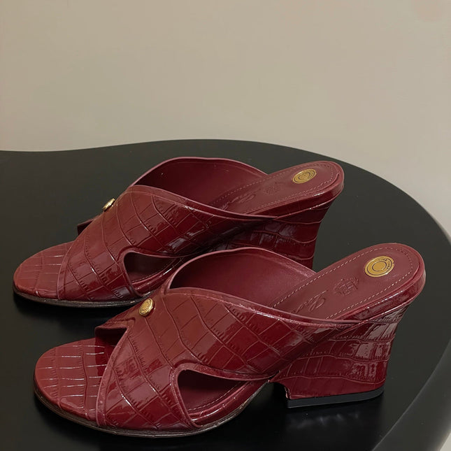 HIGH HEELS 80 MM IN RED CALFSKIN SNAKE EMBOSSING