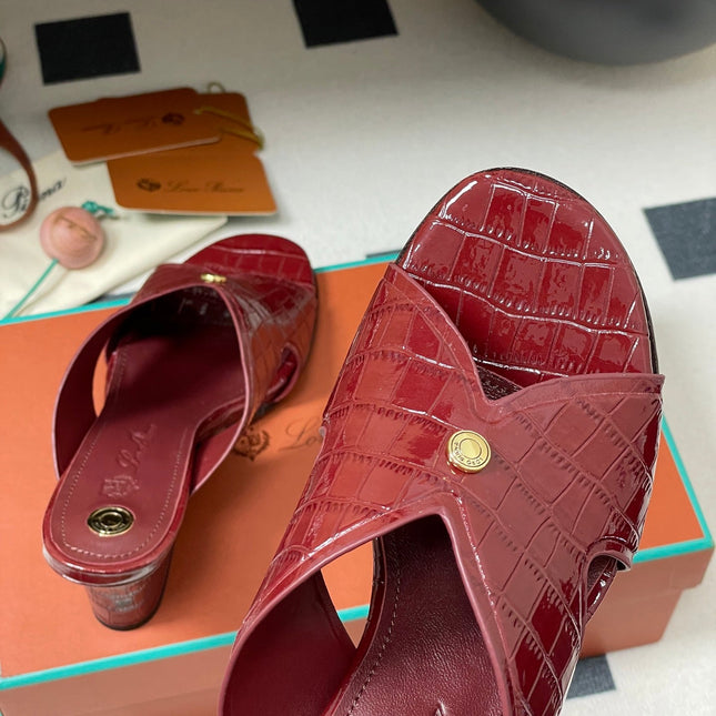 HIGH HEELS 80 MM IN RED CALFSKIN SNAKE EMBOSSING