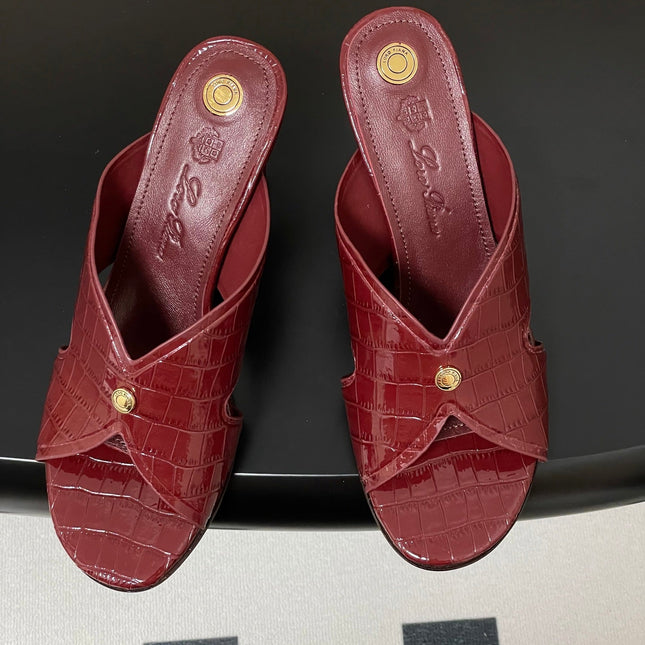 HIGH HEELS 80 MM IN RED CALFSKIN SNAKE EMBOSSING