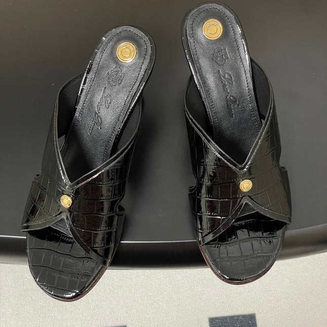 HIGH HEELS 80 MM IN BLACK CALFSKIN SNAKE EMBOSSING