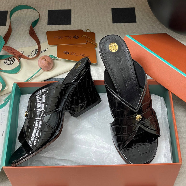 HIGH HEELS 80 MM IN BLACK CALFSKIN SNAKE EMBOSSING