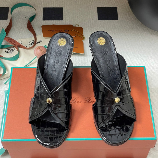 HIGH HEELS 80 MM IN BLACK CALFSKIN SNAKE EMBOSSING