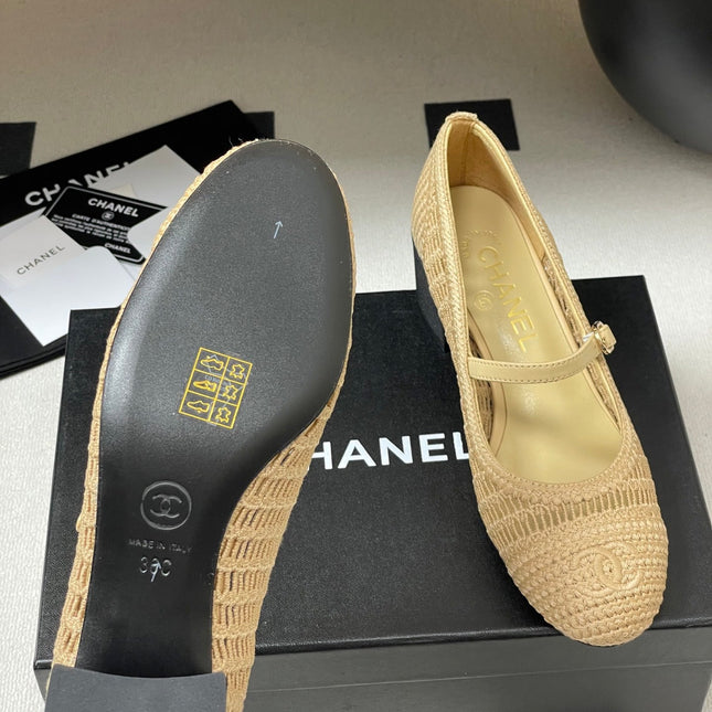 HIGH BALLET MARY JANE 50MM IN NATURAL BEIGE RAFFIA