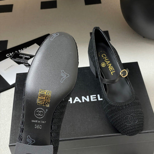 HIGH BALLET MARY JANE 50MM IN BLACK RAFFIA