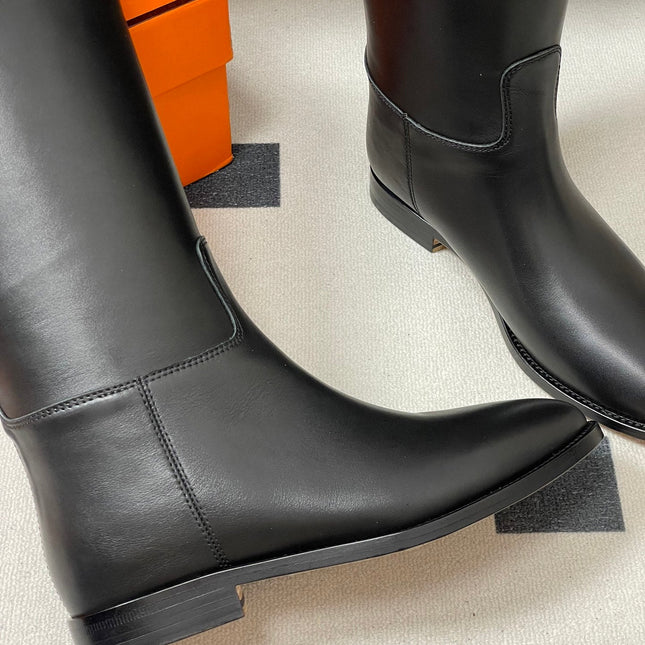 HM JUMPING BOOTS IN BLACK CALFSKIN 423264