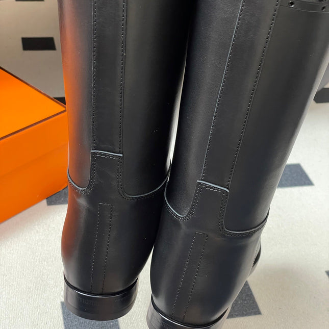 HM JUMPING BOOTS IN BLACK CALFSKIN 423264