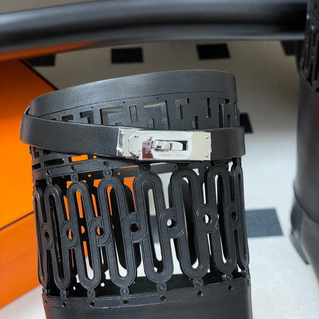 HM JUMPING BOOTS IN BLACK CALFSKIN 423264