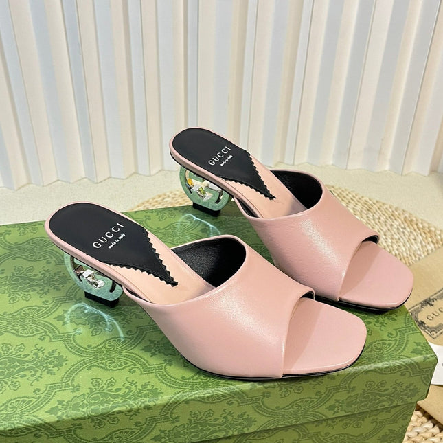 GG  Women's Heeled Sandals Pink Pastel