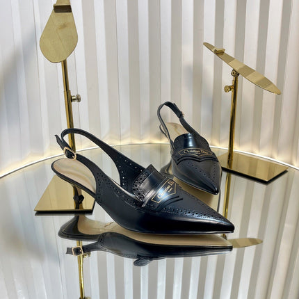 BOY SLINGBACK PUMP 35MM 25S IN BLACK CALFSKIN