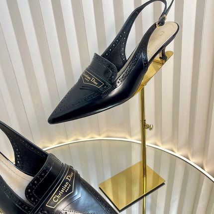 BOY SLINGBACK PUMP 35MM 25S IN BLACK CALFSKIN
