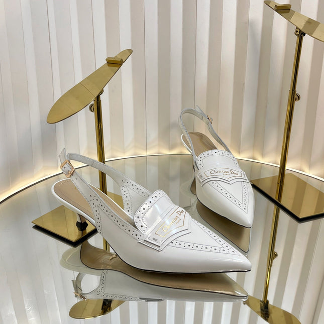 BOY SLINGBACK PUMP 35MM 25S IN WHITE CALFSKIN