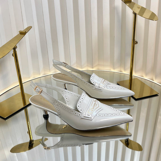 BOY SLINGBACK PUMP 35MM 25S IN WHITE CALFSKIN