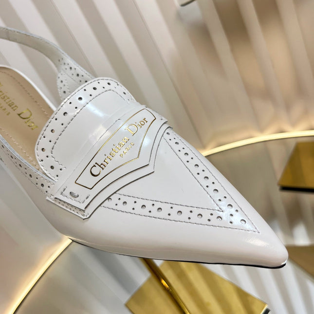 BOY SLINGBACK PUMP 35MM 25S IN WHITE CALFSKIN