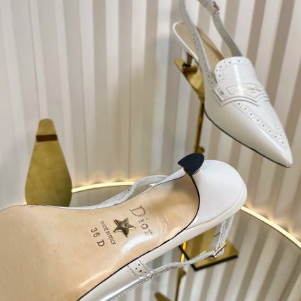 BOY SLINGBACK PUMP 35MM 25S IN WHITE CALFSKIN