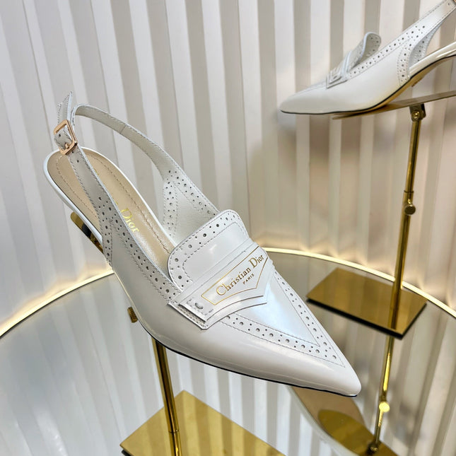 BOY SLINGBACK PUMP 35MM 25S IN WHITE CALFSKIN