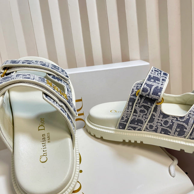 DIORACT SLIDES 25MM IN GRAY TWEED