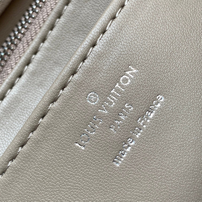 LV 25S GO-14 MM 23 IN BROWN QUILTED LAMBSKIN SILVER HARDWRE