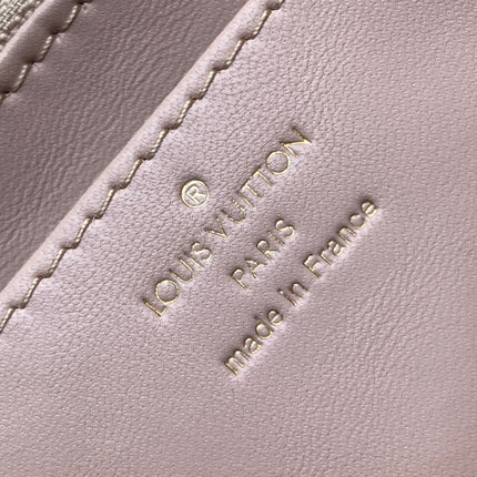 LV 25S GO-14 MM 23 IN LIGHT PINK QUILTED LAMBSKIN GOLD HARDWRE