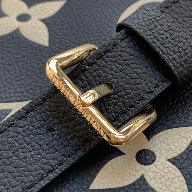 MADELEINE 30 IN BLACK MIX WHITE MONOGRAM CALFSKIN EMBOSSED LOGO