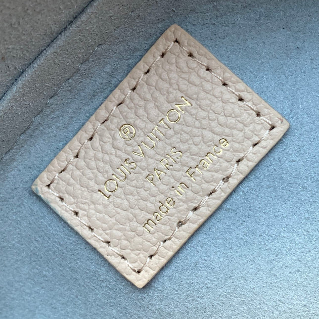 LV 25S ONTHEGO EAST WEST BAG 25 IN WHITE BLUE CALFSKIN MONOGRAM EMPREINTE