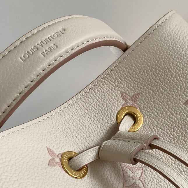 NÉONOÉ 26 IN WHITE AND PINK MONOGRAM CANVAS