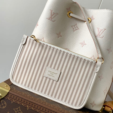 NÉONOÉ 26 IN WHITE AND PINK MONOGRAM CANVAS