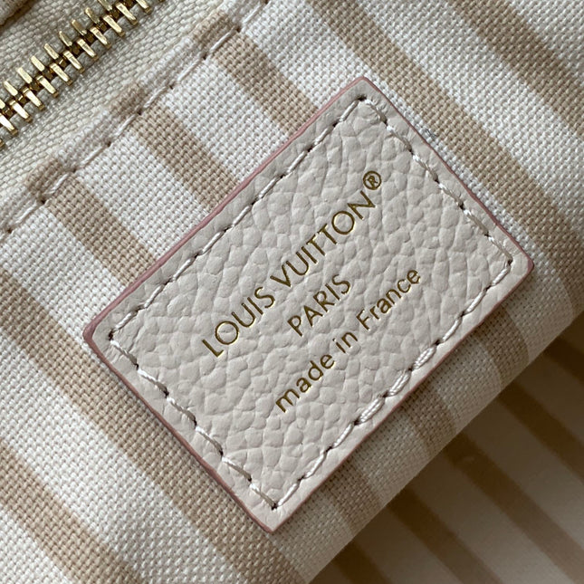 ONTHEGO 25 IN WHITE AND PINK MONOGRAM CALFSKIN
