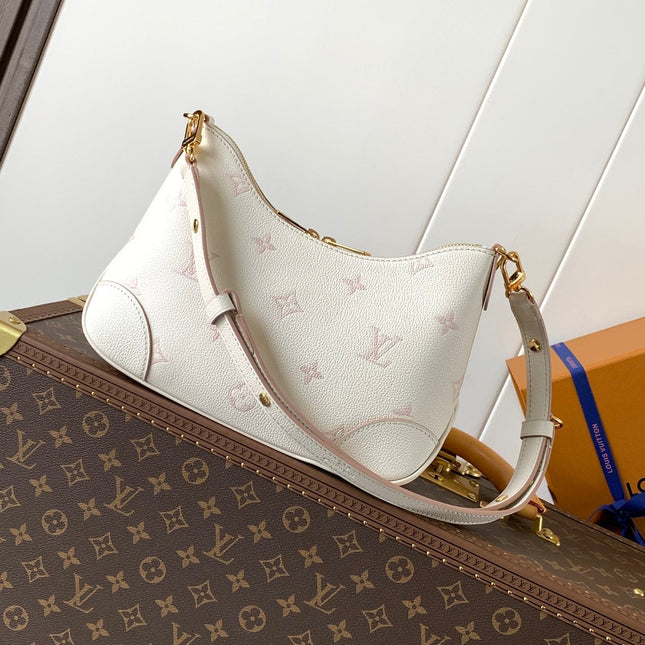 BOULOGNE 29 IN WHITE AND PINK MONOGRAM EMPREINTE CANVAS GOLD HARDWARE