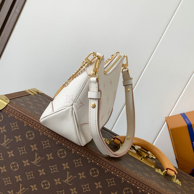 BOULOGNE 29 IN WHITE AND PINK MONOGRAM EMPREINTE CANVAS GOLD HARDWARE