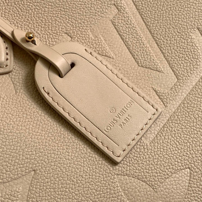 ONTHEGO 35 IN LIGHT BEIGE MONOGRAM CALFSKIN