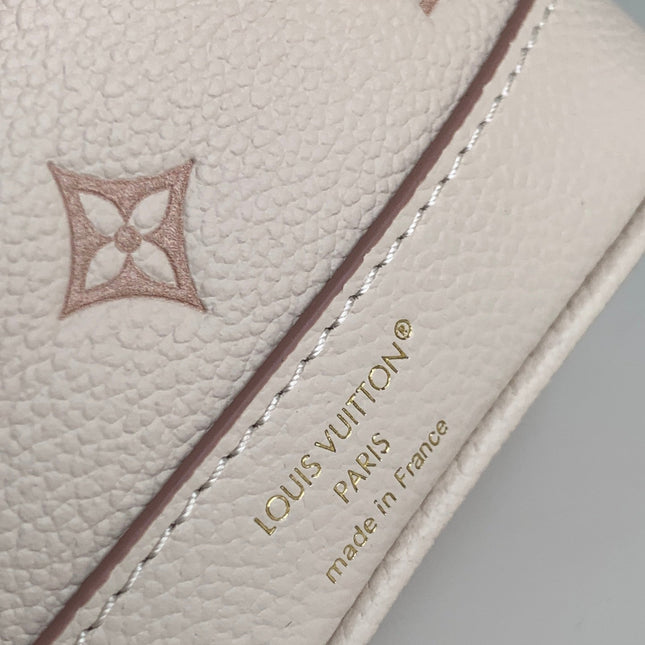 NANO NOÉ 19 IN WHITE MIX PINK MONOGRAM EMPREINTE CALFSKIN