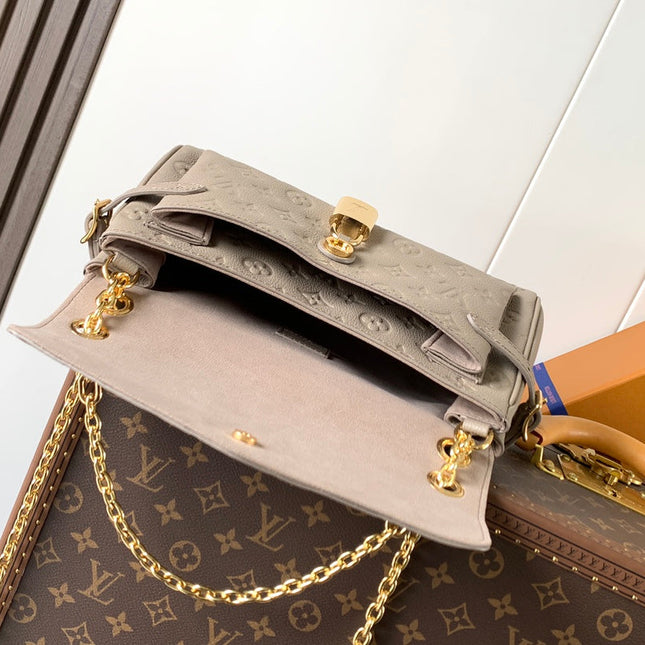 ANYTIME FLAP BAG 30 IN GRAY MONOGRAM CALFSKIN