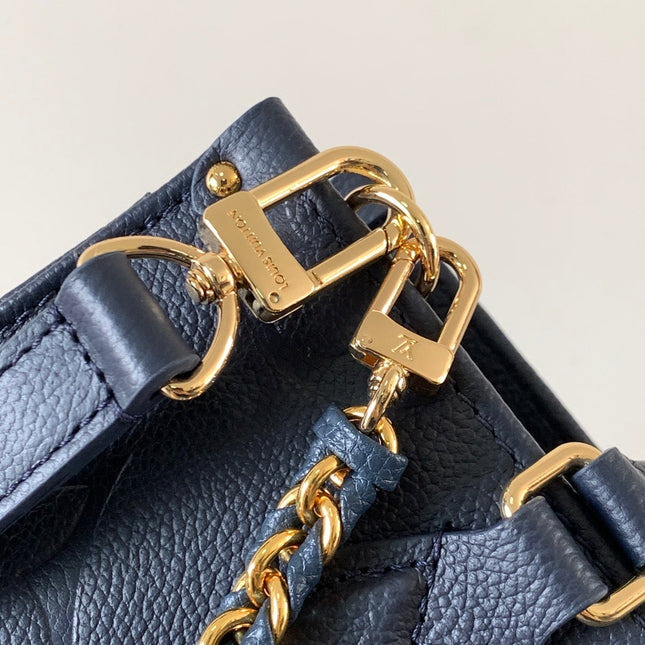 LV 25S ONTHEGO EAST WEST BAG 25 IN NAVY BLUE CALFSKIN MONOGRAM EMPREINTE